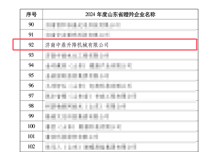 济南中鼎获评山东省瞪羚企业，彰显技术创新与市场竞争力