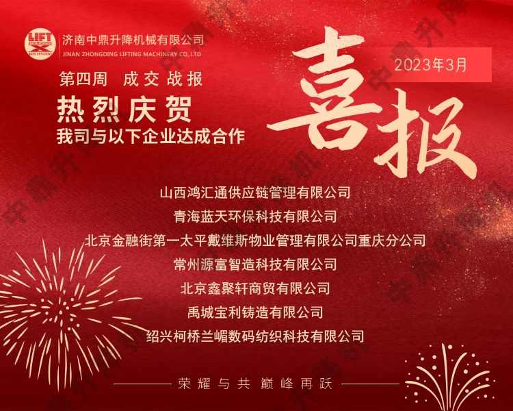 济南中鼎机械三月收官战签约多家企业